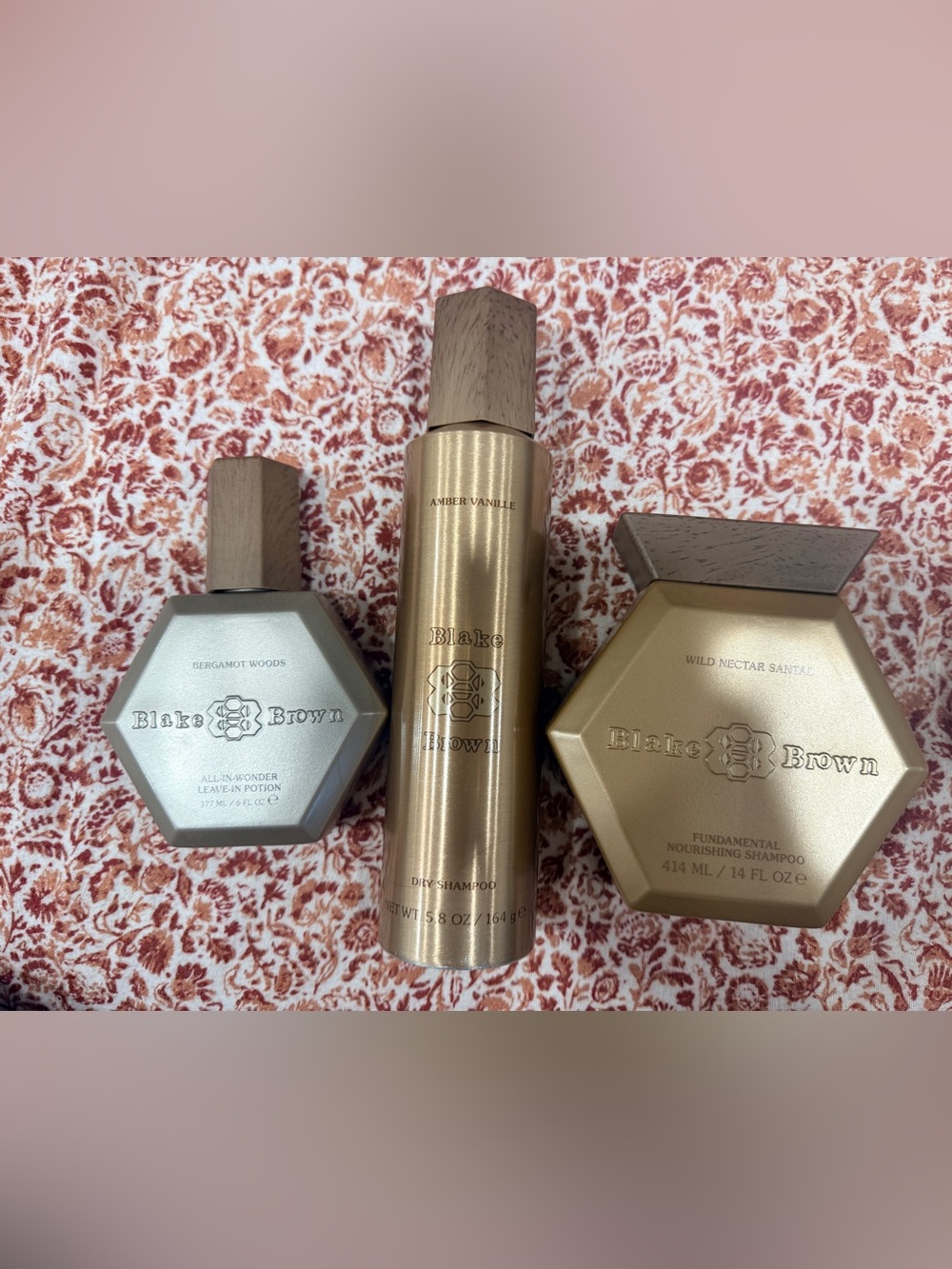 Blake brown hair care set (leave in potion, dry shampoo, nourishing shampoo)
